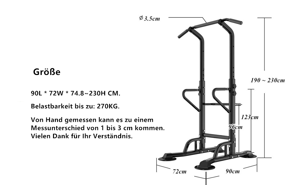 Power Tower DlandHome: багатофункціональна турнікова станція для дому, регульована висота 155-230 см