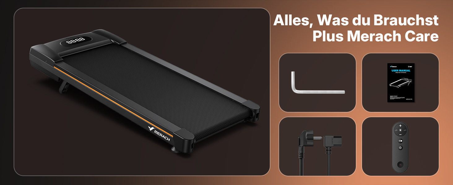 MERACH Walking Pad - біговий килимок для дому з регулюванням нахилу до 12%, максимальне навантаження до 180 кг, тихий мотор, стіл для бігу, дистанційне керування, динамік