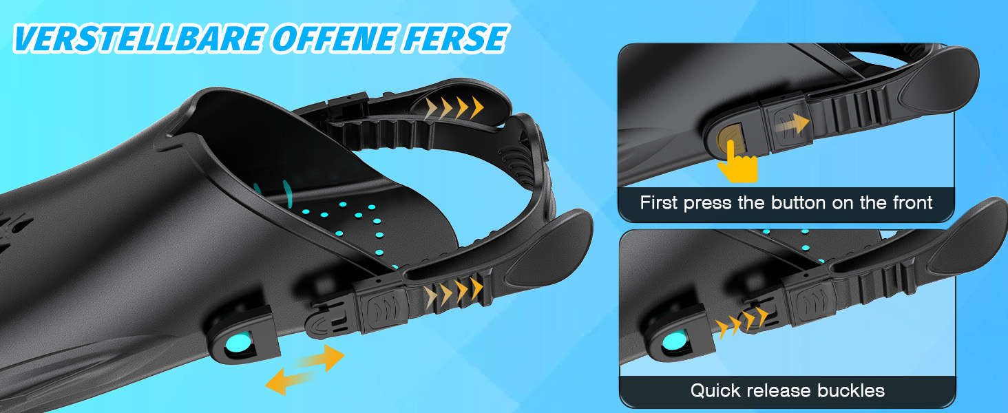 Ласти для плавання Schnorchelflossen регульовані, дорослі, компактні (S/M, темно-зелені) для дайвінгу, снорклінгу та тренувань з сіткою