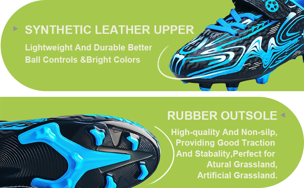Дитячі футбольні бутси для хлопчиків та дівчаток. Зручні футбольні бутси для гри в залі та на вулиці. Професійні футбольні шиповані бутси для тренувань (38 EU, Синій)