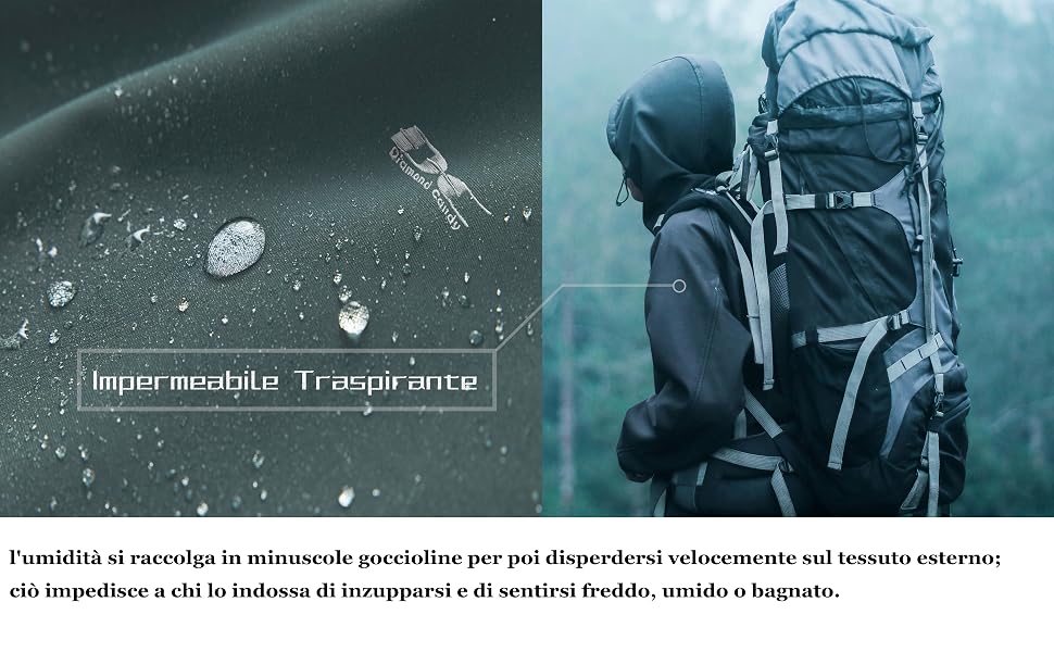 Жіноча водонепроникна куртка-вітровка Softshell для походів та аутдору з капюшоном, синя, розмір M