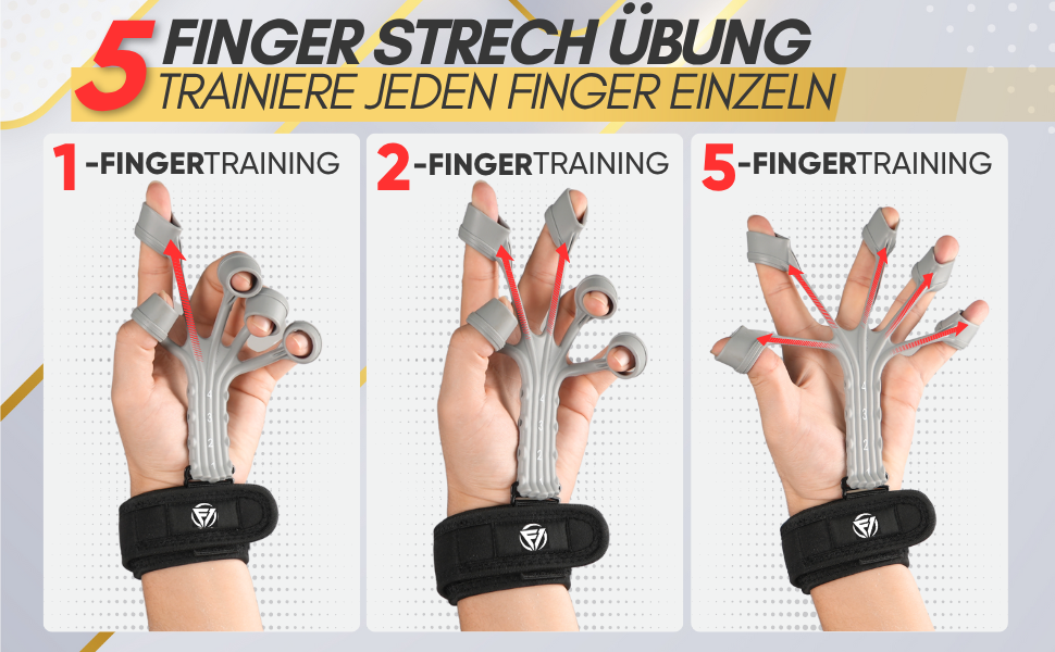 Набір для тренування хватки FUNFLEX: 5 шт. (чорний)