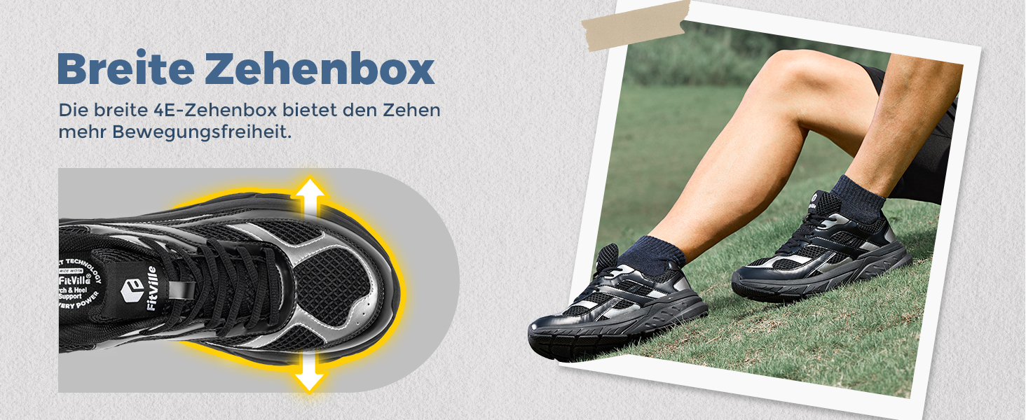 Кросівки для бігу FitVille Neo V6 X-Wide (43 EU) срібно-блакитні: комфортні, дихаючі, для вулиці та фітнесу