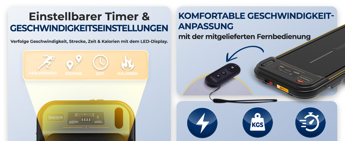 Ходунка SereneLife SL14 для дому: компактна, складна, з LED-дисплеєм та керуванням через додаток, тихий двигун, до 10 км/год