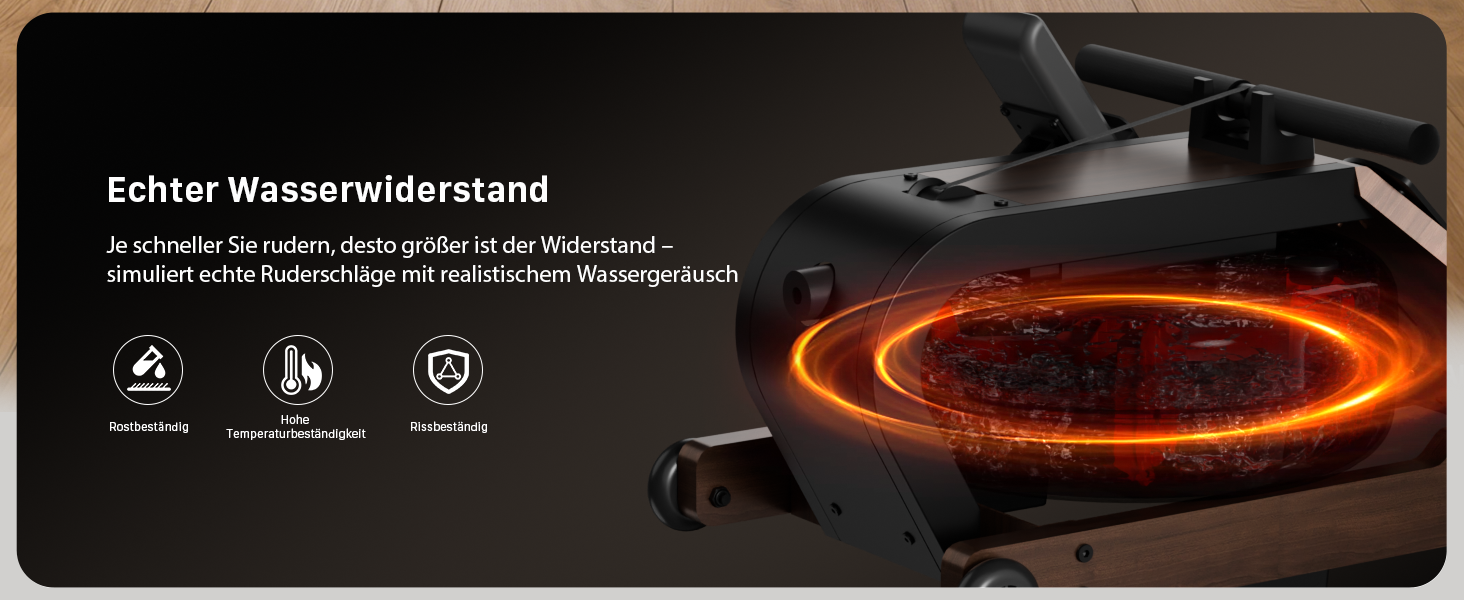 Гребний тренажер Aeriflo W200: Складний дерев'яний тренажер для дому з Bluetooth монітором та зручним сидінням