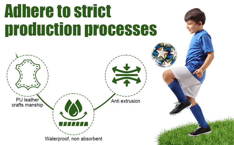 Футбольний м'яч Champions FootBall розмір 5 для дітей та дорослих - ідеальний подарунок для фанатів, гри та тренувань