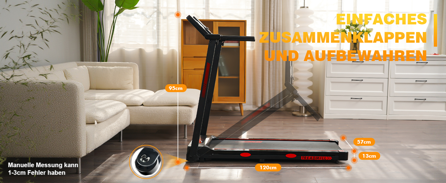 Біговий тренажер RAOO MIN для дому, 1-12 км/год, двигун 2.5HP, складаний, з LED-дисплеєм, підставка для iPad/телефону, Bluetooth-динамік, чорний