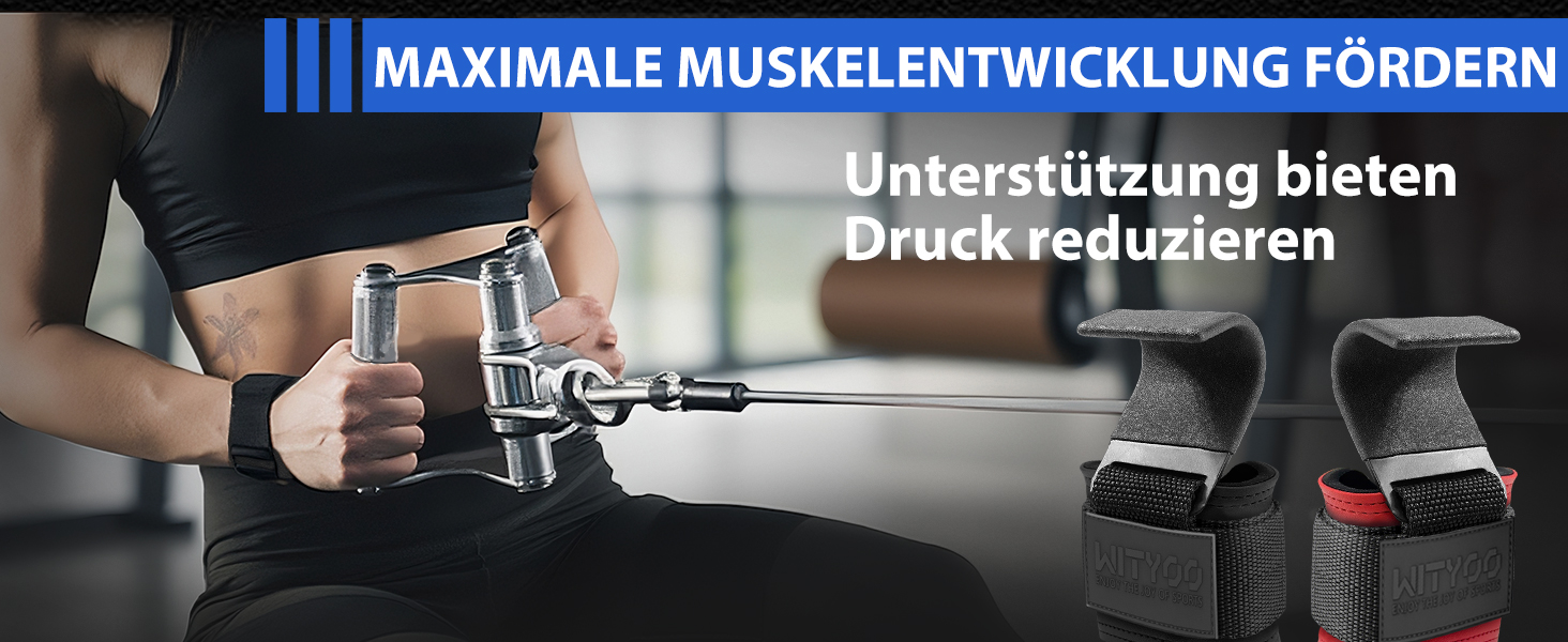 Навантажувальні петлі для важкої атлетики Zughilfen, фітнесу та пауерліфтингу, чорні. Підходять для чоловіків та жінок, для силового тренування, кросфіту та важкої атлетики.