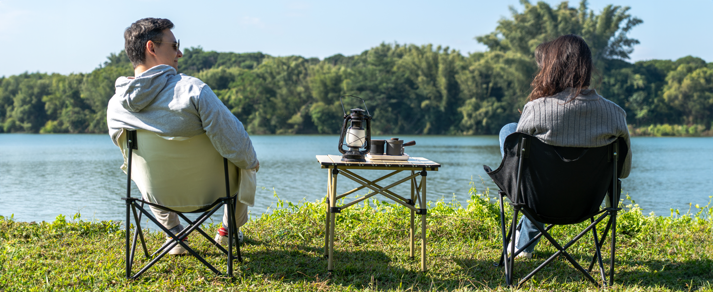 Складний стілець U2PICK для кемпінгу: легкий, зручний, до 160 кг, з сумкою, сірий