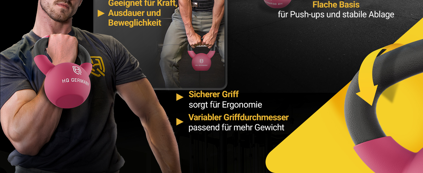 Гантель з неопрену HQ Germany® Vollguss 2-32 кг | Комплекти для початківців | Точність ваги ±2,0%