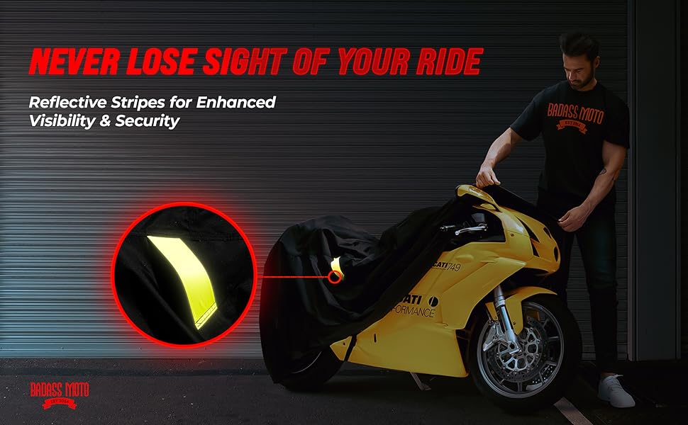 Водонепроникний чохол для мотоцикла Badass Moto Ultimate Heavy Duty — захисний зовнішній чохол від сонця та дощу для Harley Davidson, розмір Medium