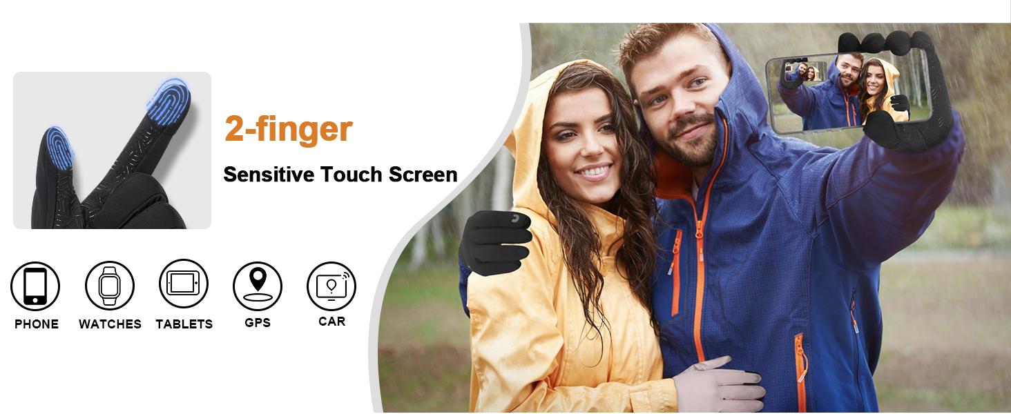 Зимові рукавички RIGWARL для чоловіків та жінок, водонепроникні вело-рукавички з підтримкою сенсорного екрану, теплі рукавички для їзди на велосипеді, катання на конях, бігу, мотоцикла, хайкінгу, прогулянок, чорний колір, розмір L