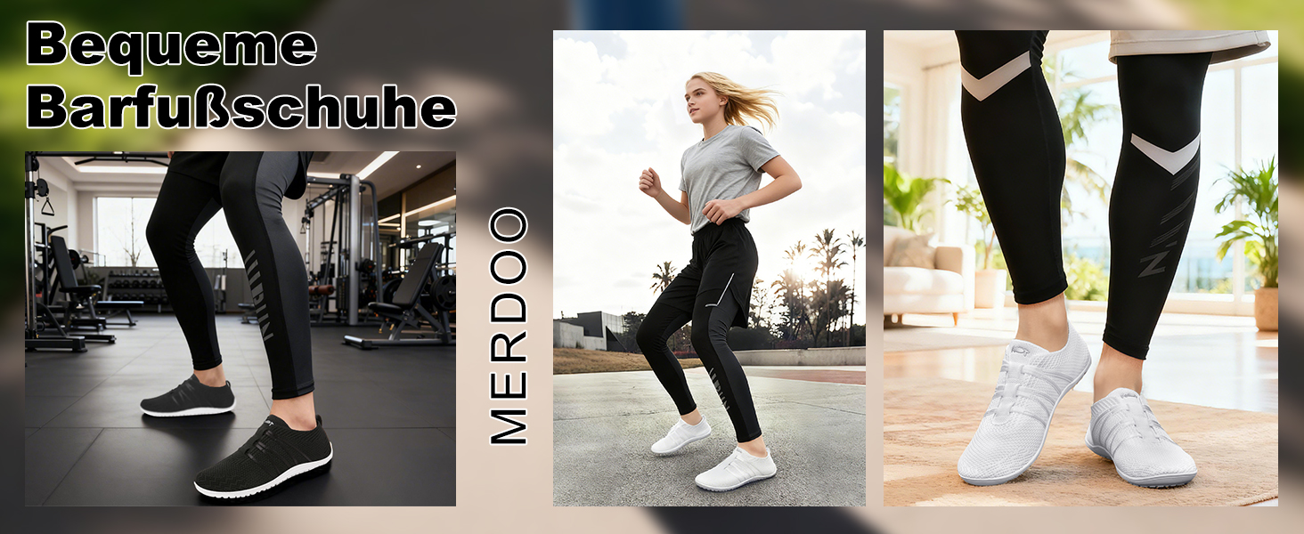 Легкі босижні кросівки Merdoo для жінок та чоловіків: зручні сліпони, спортивні та гімнастичні, дихаючі, унісекс, розмір 37-45 EU (чорний, 40 EU)