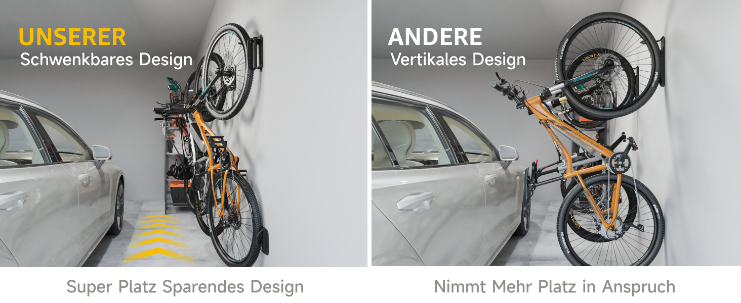 Кріплення для велосипеда на стіну monTEK - 4 шт. для гаража, економія місця, стабільне кріплення