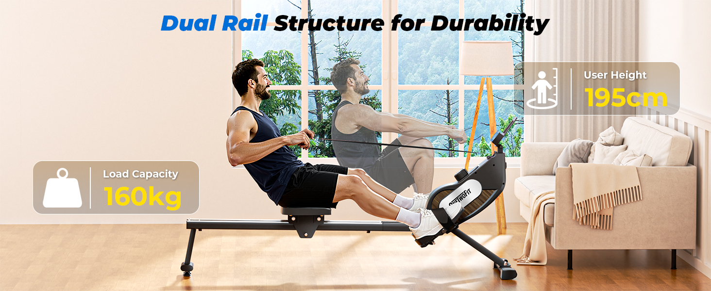 ONETWOFIT: Велоергометр для дому, складаний Pro, степер, тренажер, крос-тренажер, 16 рівнів опору, максимальне навантаження 160 кг, сумісний з додатком, чорний