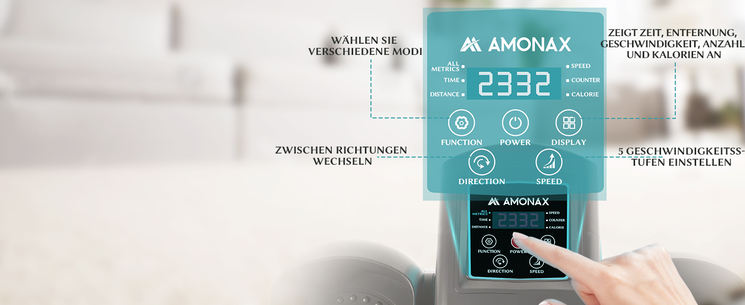 Електричний еліптичний тренажер Amonax, міні крос-тренажер для дому, сидячий велотренажер для людей похилого віку, кардіо тренажер під стіл, сидячий велотренажер з масажем ніг, універсальний розмір