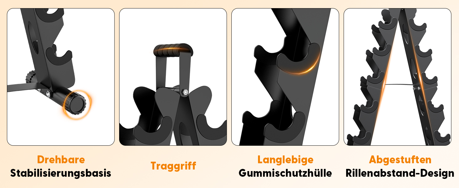 Металевий стійка для гантелей на 5 ярусів, A-подібна рама з ручкою, компактна тренувальна стійка для домашнього спортзалу (гантелі продаються окремо)