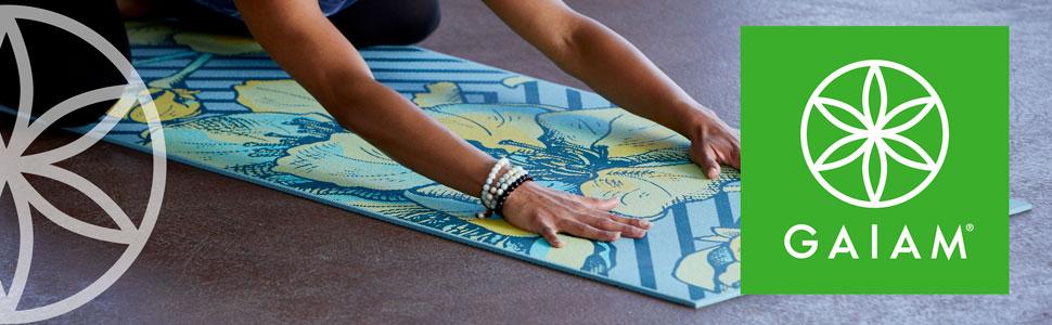 Йога-килимок Gaiam Yogamatte Premium Spiral Motion, двосторонній протиковзкий килимок для йоги та пілатеса, 172.7 x 61 x 6 мм