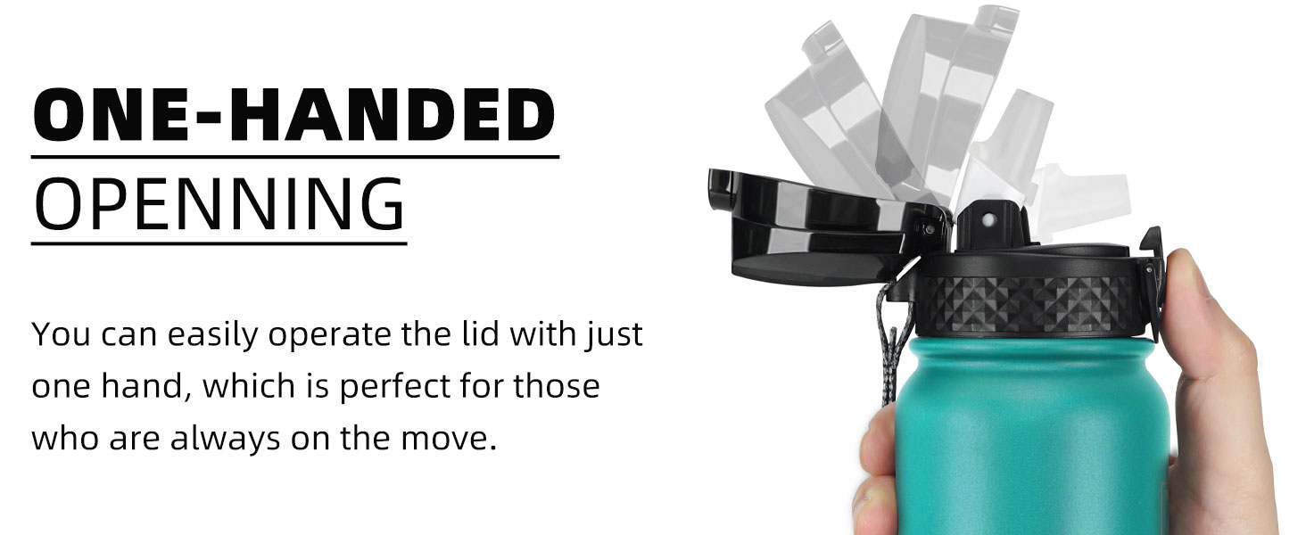 Фанхав 600 мл, ізольована спортивна пляшка для води з трубочкою, чорна, для школи, дітей, чоловіків та жінок