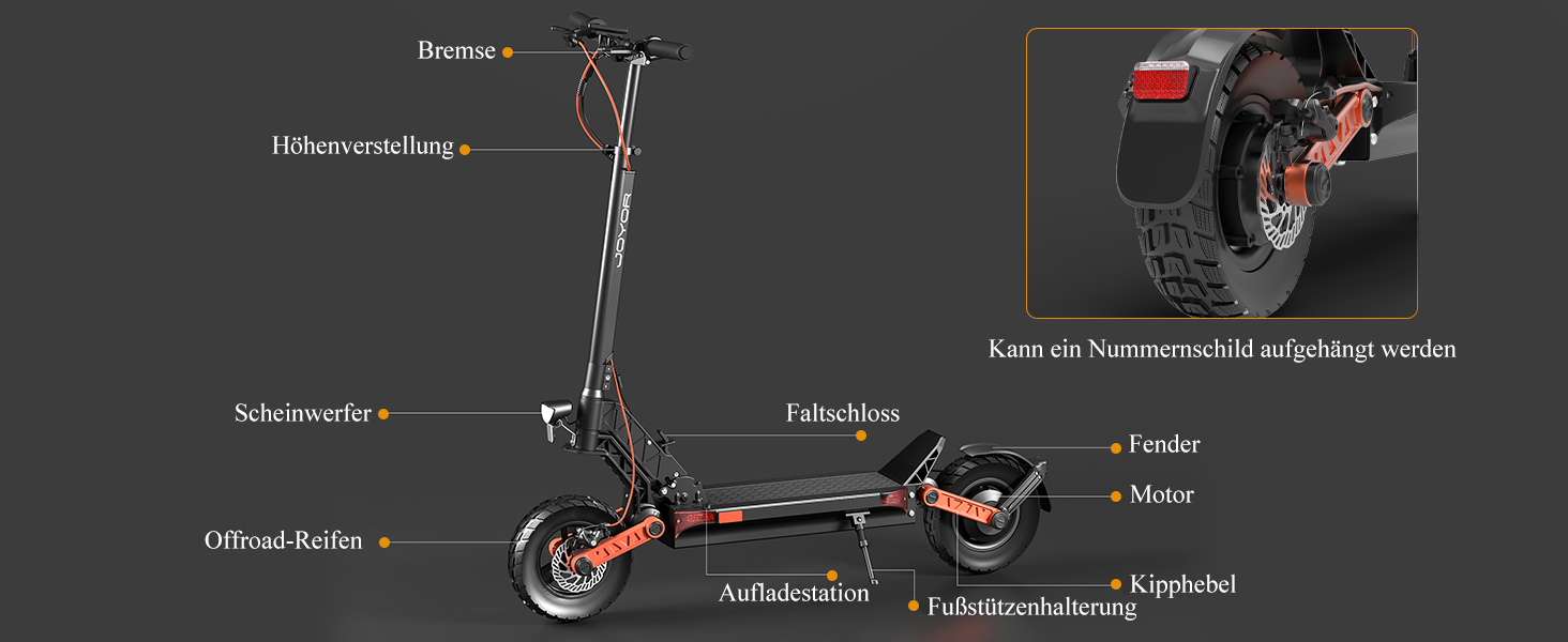 Електросамокат JOYOR S5, 40-90 км, 48/60V, подвійна амортизація, 150 кг