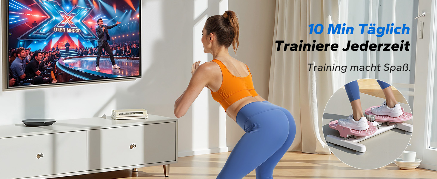 MERACH Диск для скручування тазу, тренажер для пресу з 2 еластичними стрічками, для підтяжки талії та кор-тренінгу, до 136 кг, безшумний фітнес-інвентар для дому (Рожевий)