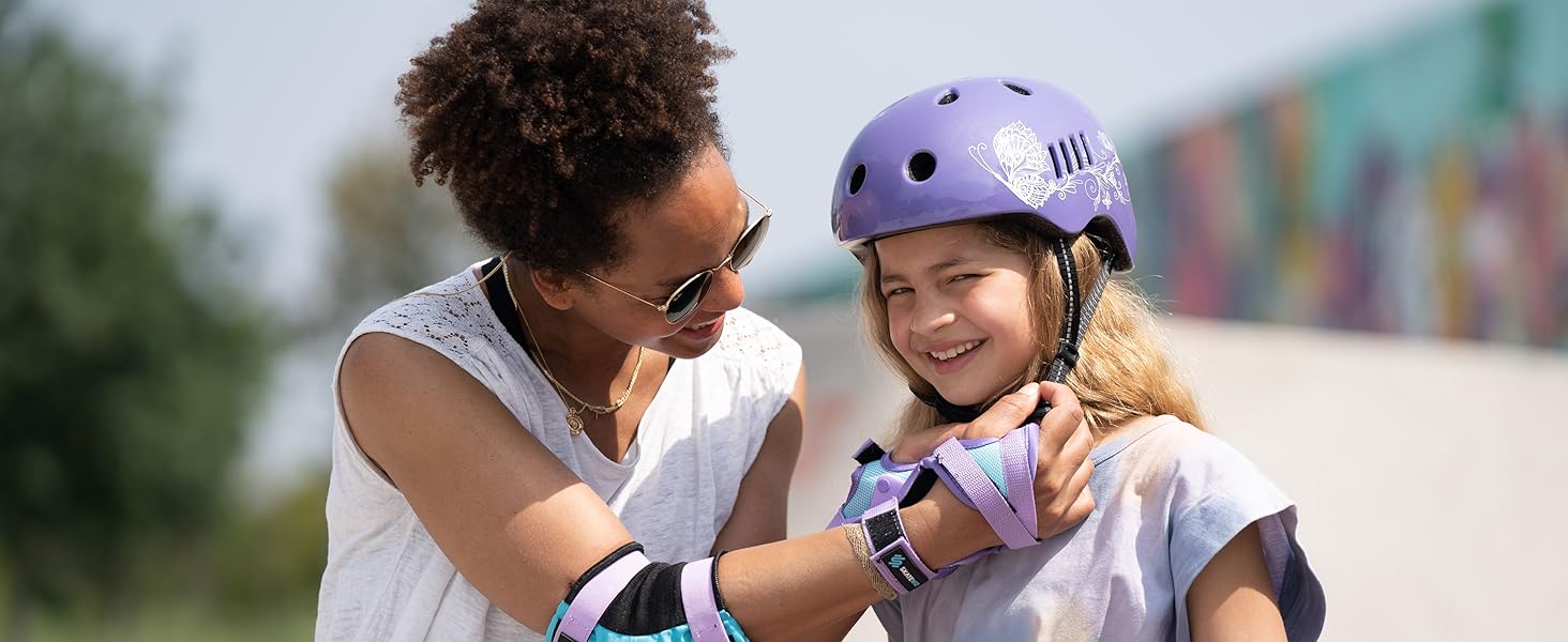 Шолом велосипедний SKATEWIZ дитячий/молодіжний, 8 дизайнів, M, чорно-синій