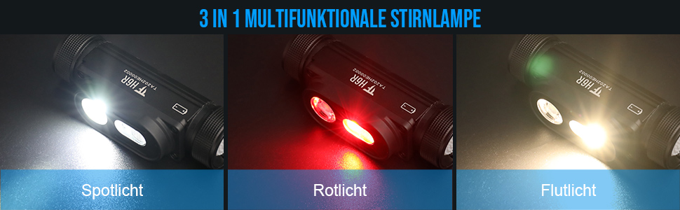 Ліхтар налобний LED TrustFire MC18, 1200 люмен, водонепроникний, 5 режимів, з регульованим наголов'ям (червоний)