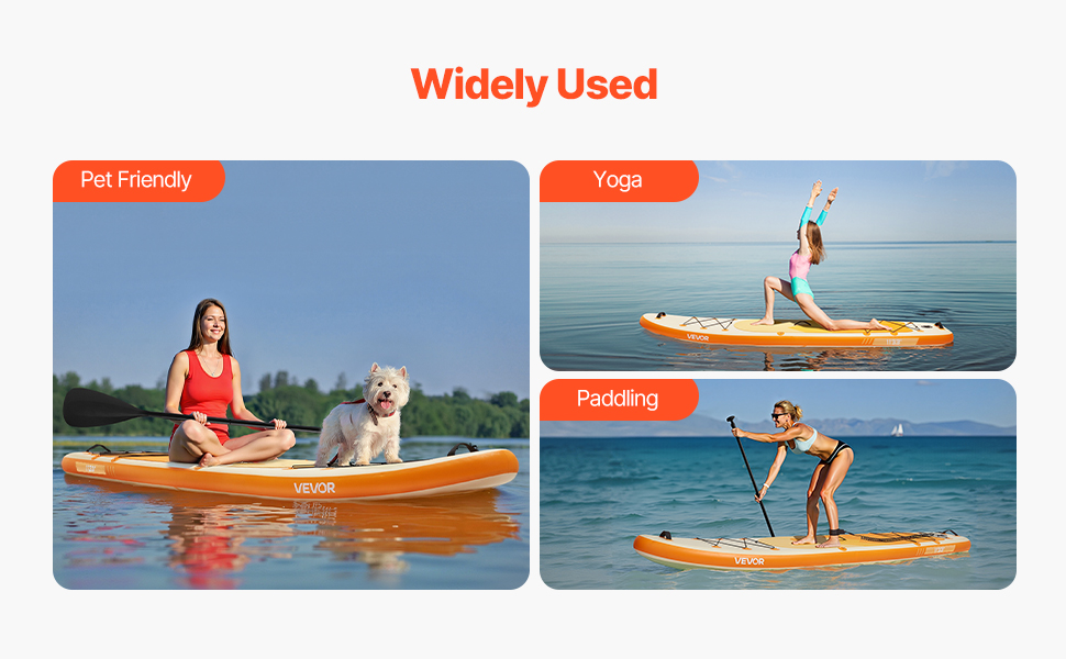 Надувний SUP-борд VEVOR Stand Up Paddle Board 323/335 см з аксесуарами: насос, весло, рюкзак, ремкомплект, кишеня для телефону. Підходить для дітей та дорослих.