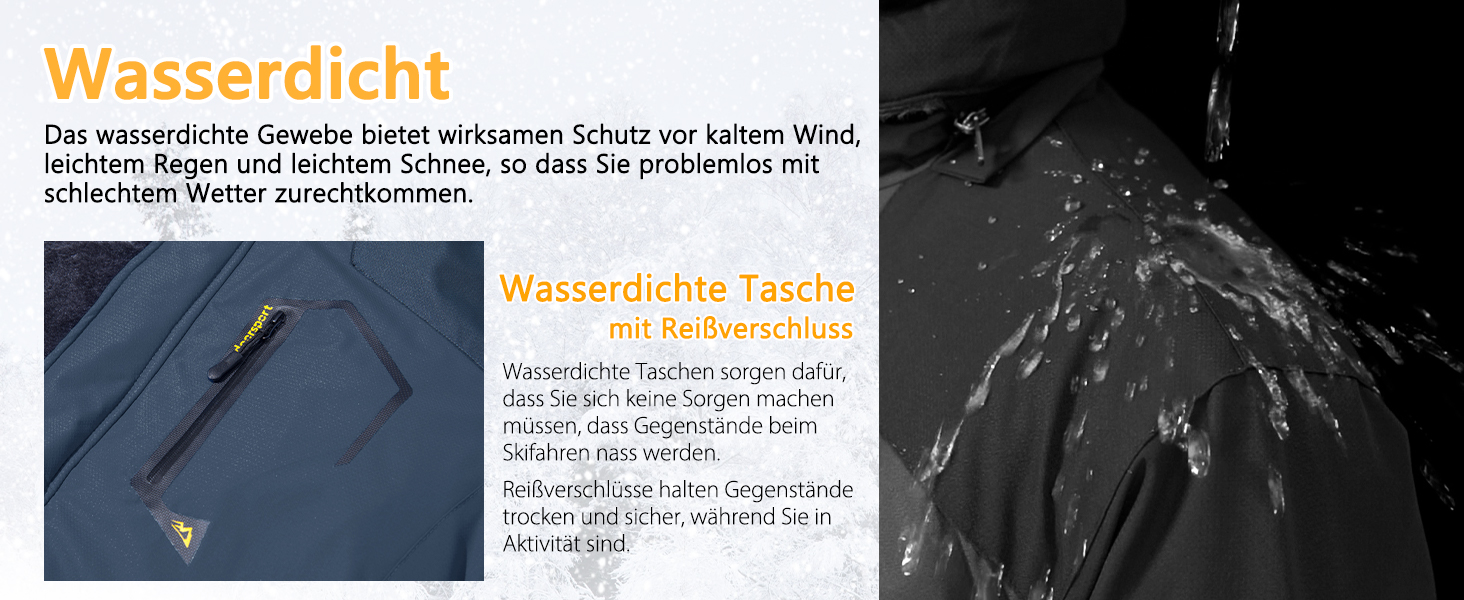 Чоловіча зимова куртка EKLENTSON: водонепроникна, вітронепроникна, з підкладкою, для туризму та активного відпочинку, 4 кишені, червона