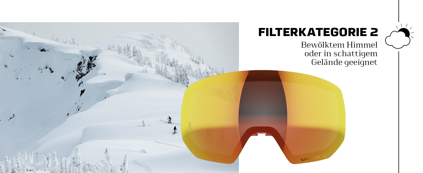 Окуляри Salomon Aksium 20 Photochromic Unisex Ski Snowboarding, відмінна посадка та комфорт, довговічність та автоматична оптимізація Vision NS Black