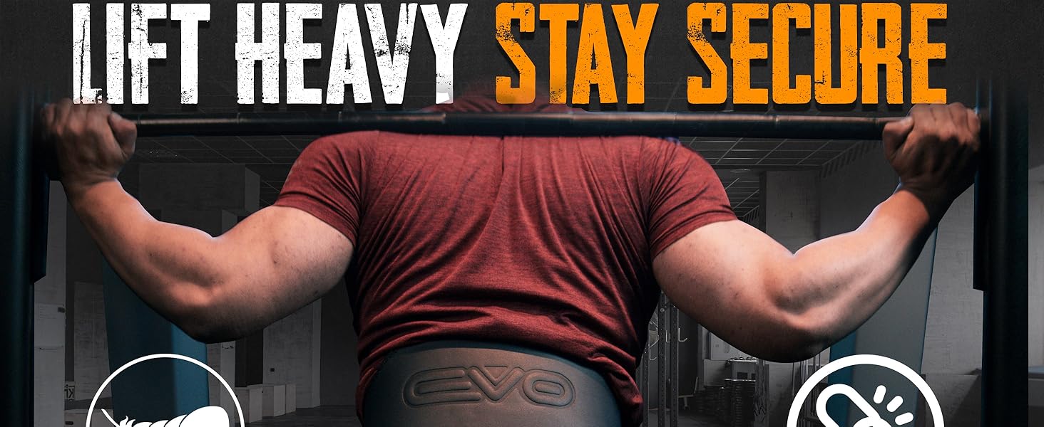 Пояс для важкої атлетики EVO Fitness 4/6/8 дюймів для чоловіків та жінок. З підкладкою для підтримки попереку, з ременями для зап'ястя. Для тренувань з гирями, підтягувань, віджимань. Чорний.