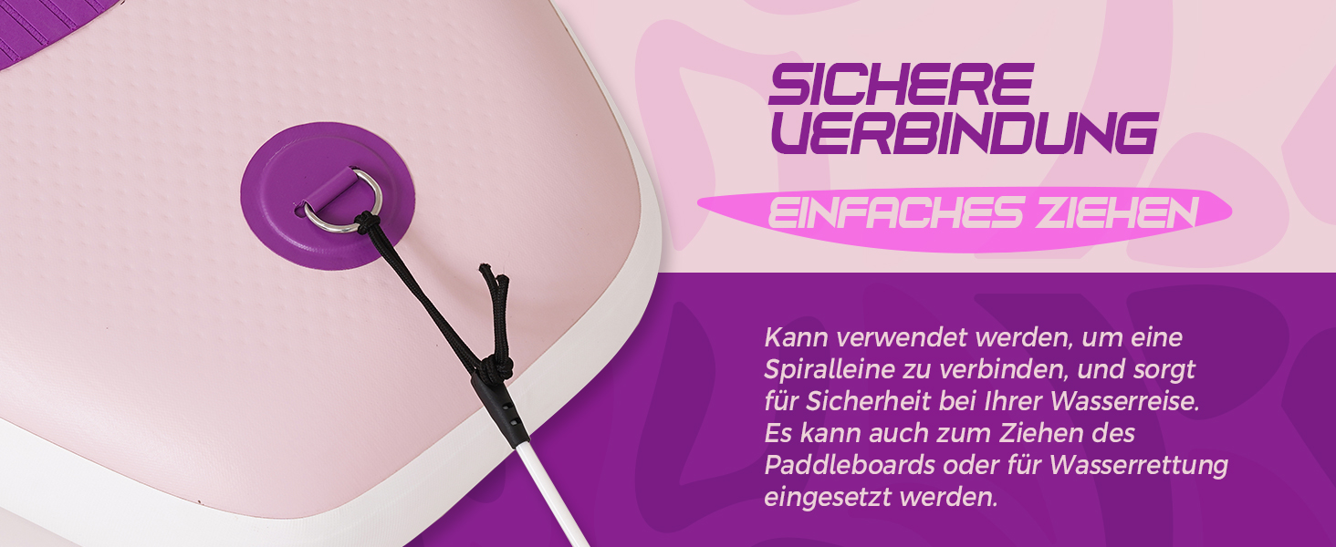 Надувний SUP-борд FunWater 10'6'-11'6' – ідеальний для початківців та сімей, з антиковзким EVA-деком, веслом, насосом та аксесуарами (10'6-TIKI LILA)