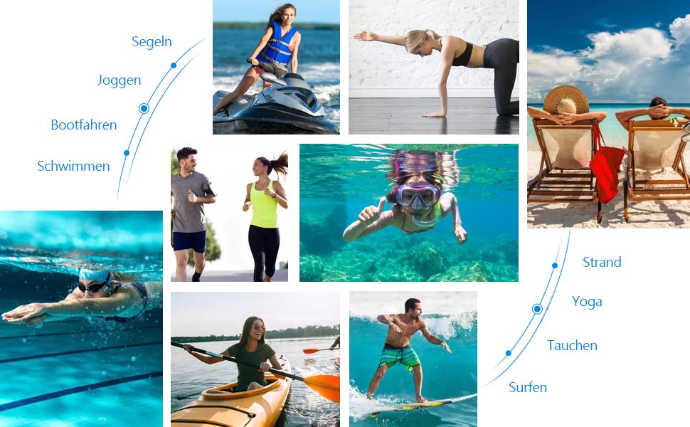 Чоловічі та жіночі аквашузи Barfußschuhe, швидковисихаючі, дихаючі, неслизькі, зелені (36 EU, 429 Weiß)