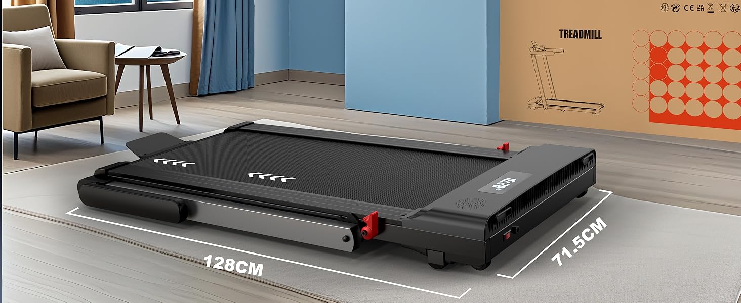 Бігова доріжка 3-в-1 для дому, складана Walking Pad до 12 км/год, 2.5 к.с., LED-дисплей, 12 програм, сумісність з APP, до 120 кг