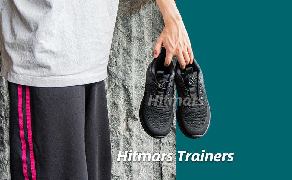 Кросівки Hitmars для чоловіків та жінок: спортивні, для бігу, повсякденні, легкі, дихаючі, чорні та сині, розміри 36-47