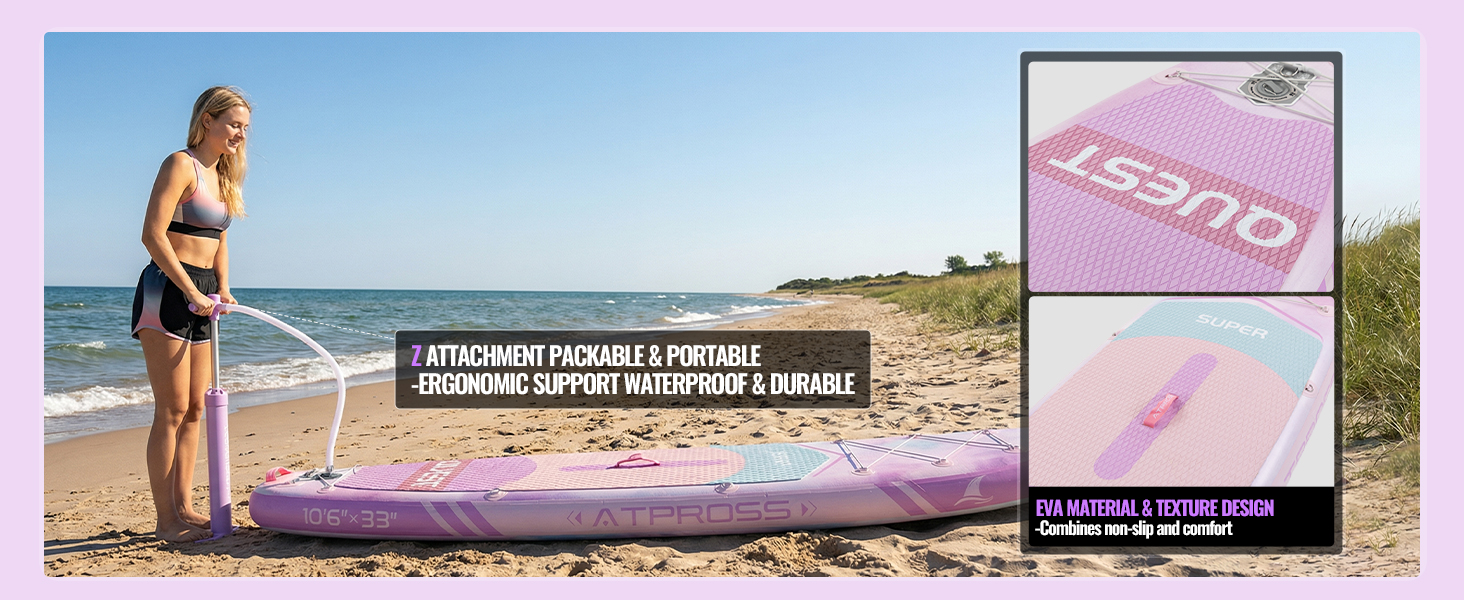 SUP дошка надувна 320 см, фіолетовий градієнт, з комплектом аксесуарів, вантажопідйомність 200 кг, Eva-покриття, для дорослих