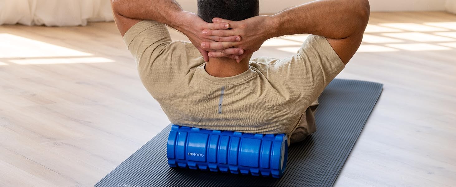 Ролик KG PHYSIO Fascia & Foam Roller 3 зони, спина, хребет, чорний