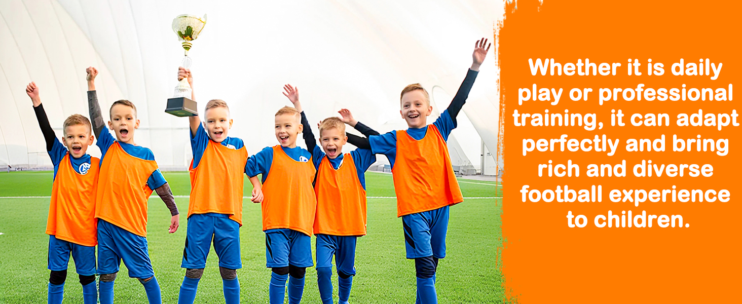 Дитячі воріта для футболу 2-в-1, 150х120 см, портативні та стабільні, з 5 зонами для забивання, 4 кілочки для кріплення та сумка для перенесення, для саду, парку, пляжу, оранжеві