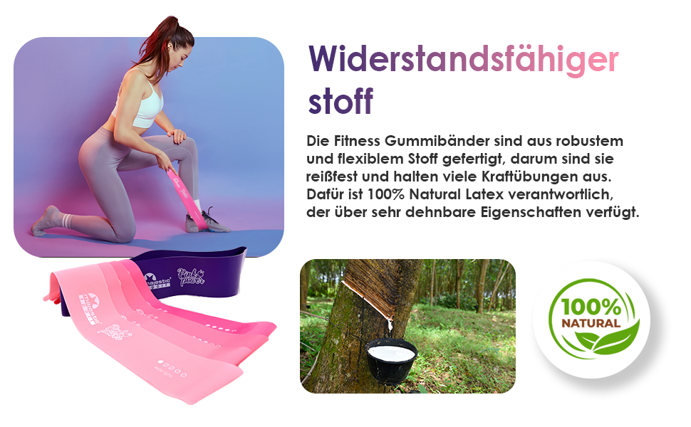 Набір фітнес-гумок Majestic Sport 5 шт. для м'язів, пілатесу, йоги, Booty Band, рожевий