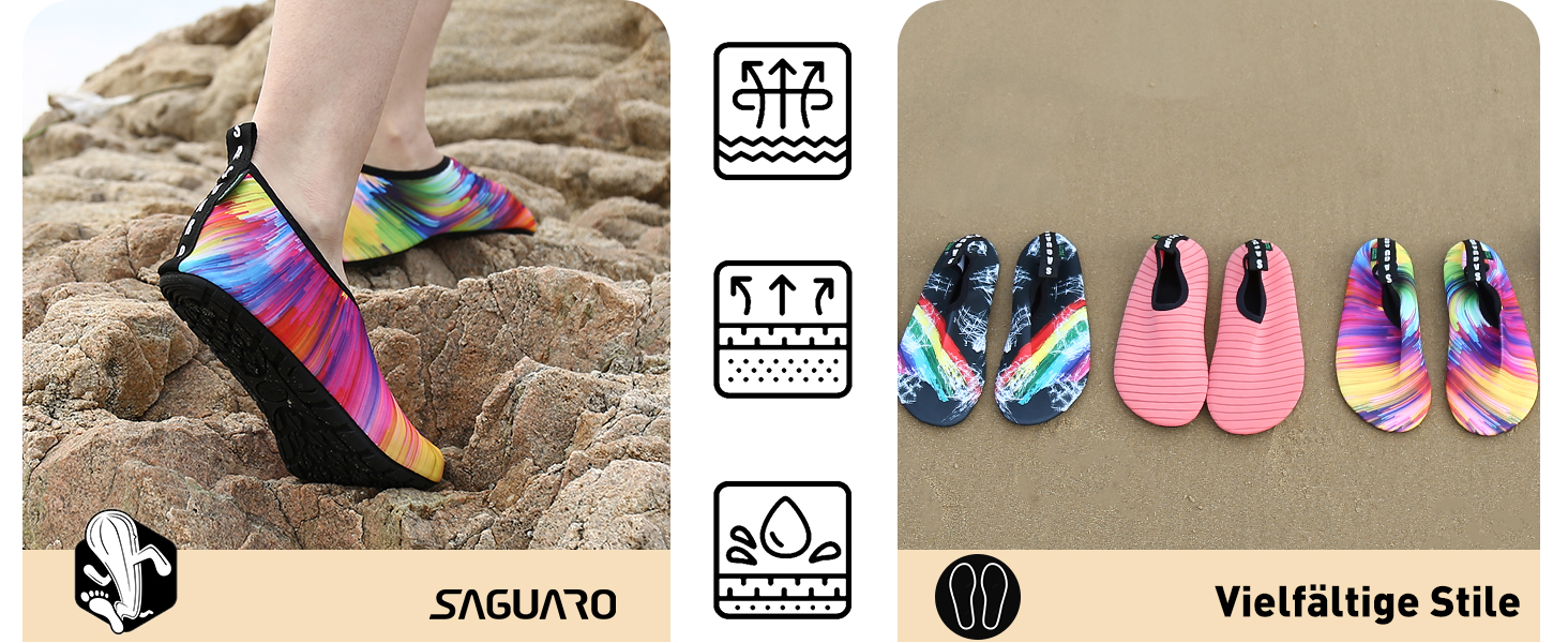 Чоловічі та жіночі аквашузи SAGUARO для плавання та відпочинку на природі, швидковисихаючі, розмір 37-47 EU, в клітинку