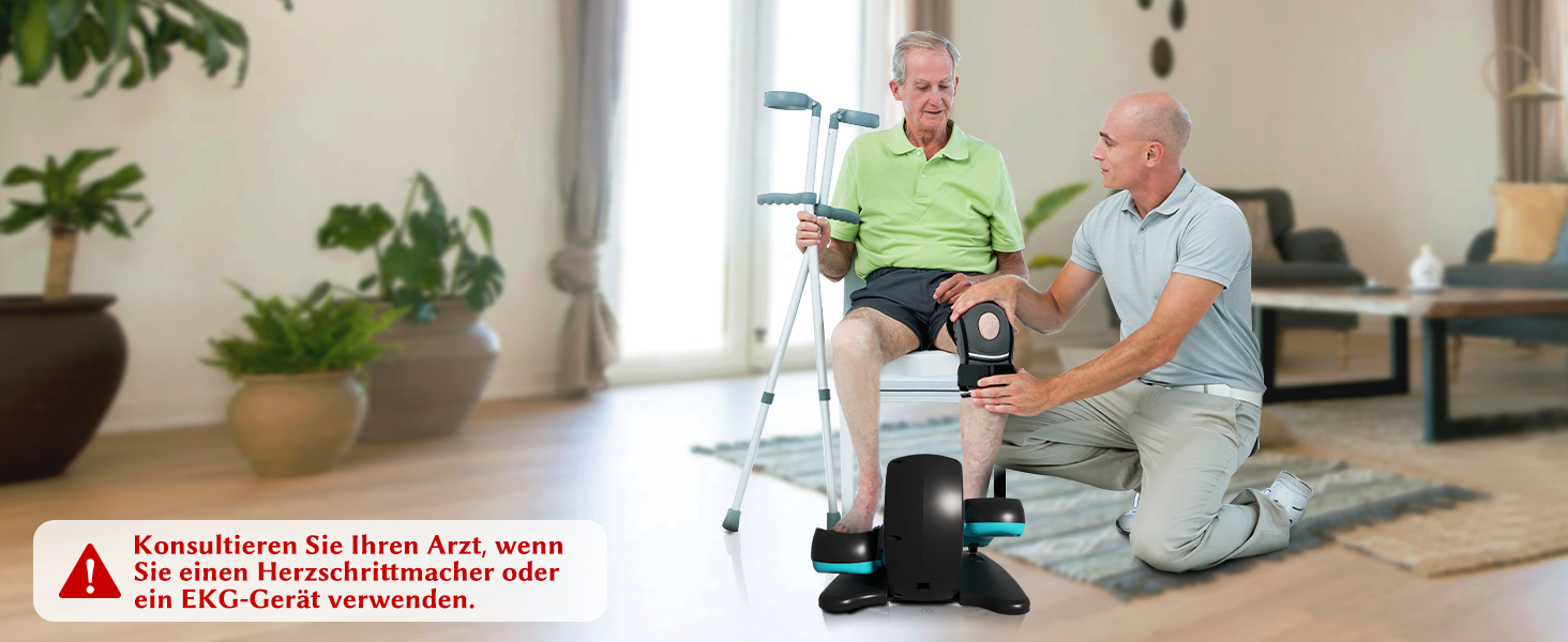 Електричний еліптичний тренажер Amonax, міні крос-тренажер для дому, сидячий велотренажер для людей похилого віку, кардіо тренажер під стіл, сидячий велотренажер з масажем ніг, універсальний розмір