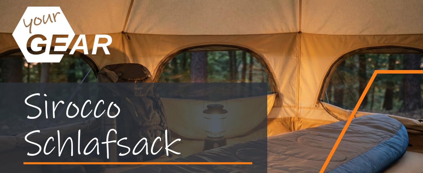 Спальник зимовий GEAR Mumienschlafsack Sirocco -18°C, 230x80 см, водонепроникний, для трекінгу та кемпінгу (синьо-сірий)