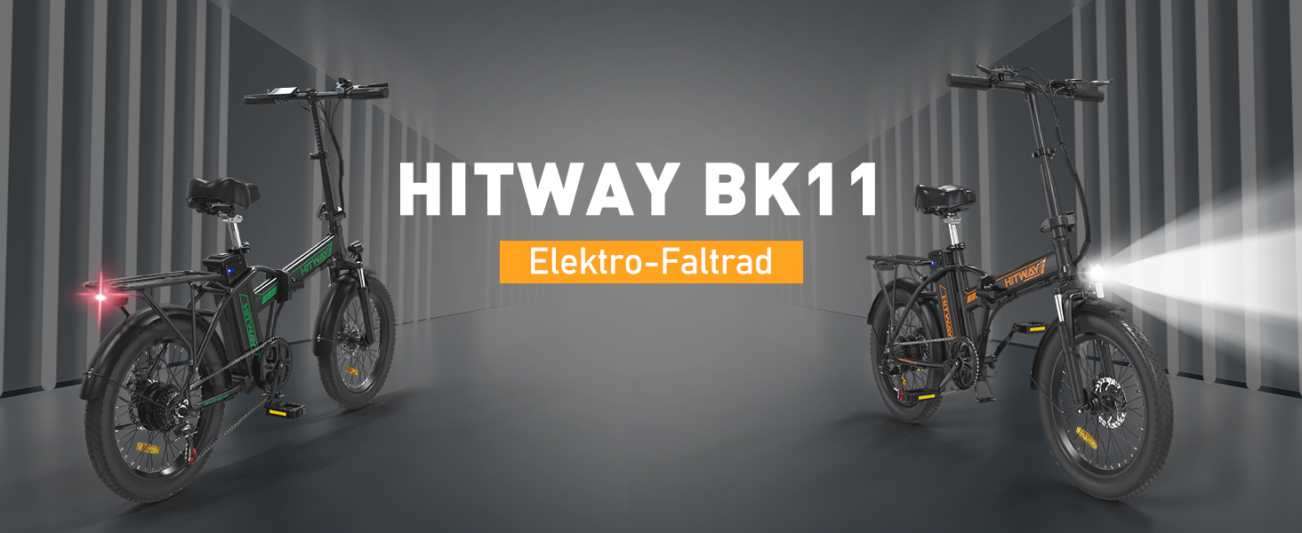 Велосипед HITWAY E-Bike 20 товсті шини, акум. 36/48В, запас 35-100 км, 7 передач