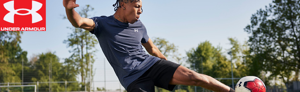 Чоловічі спортивні шорти Under Armour Challenger Knit, чорні (Black L Castlerock / White)