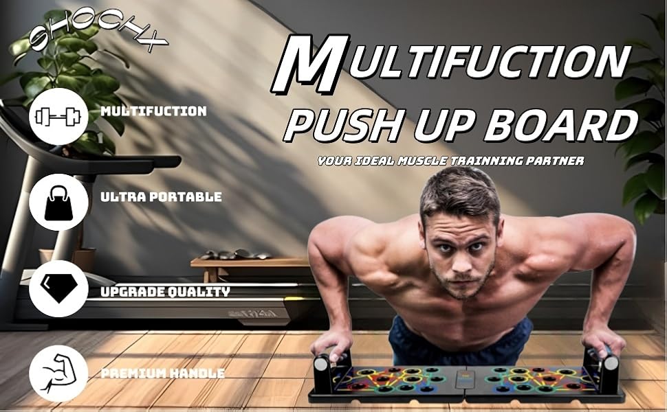 Дошка для віджимань 24 в 1, багатофункціональна, складна, портативна, для фітнесу, тренувань, розвитку м'язів, для чоловіків та жінок