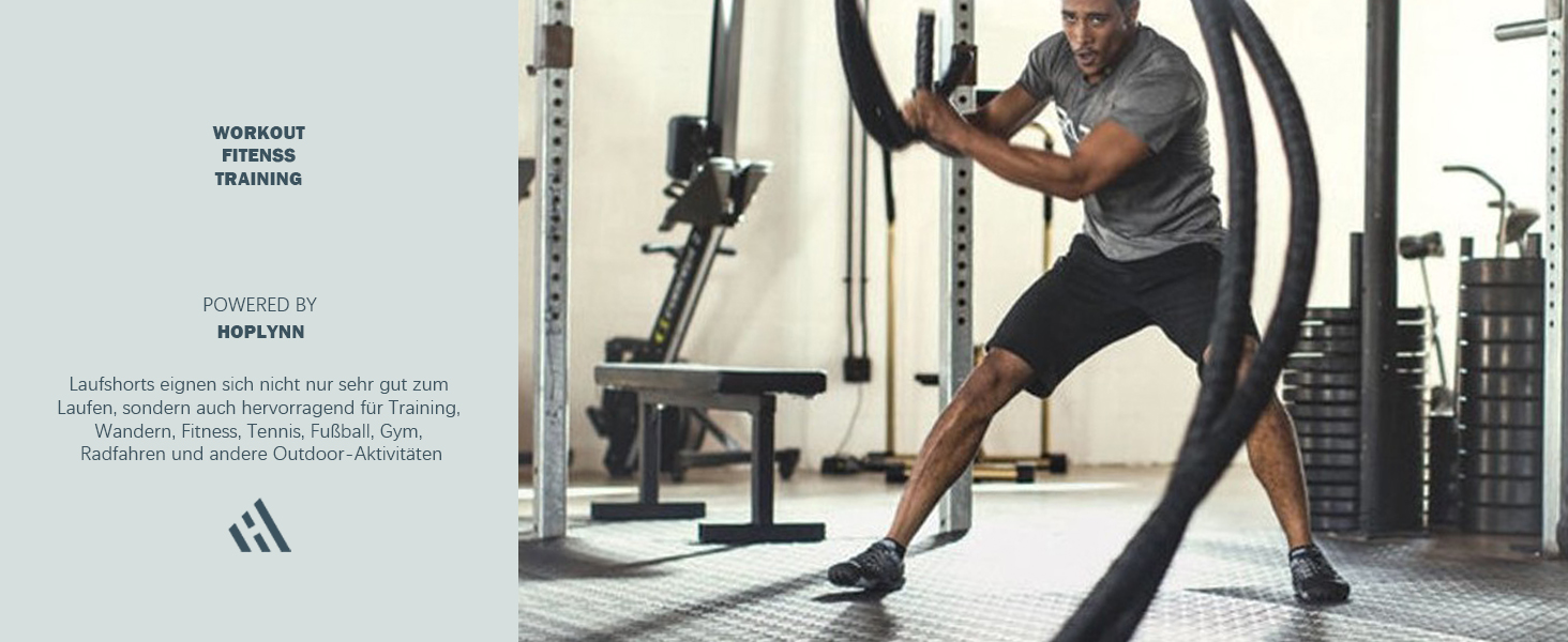 Шорти спортивні чоловічі HOPLYNN 2 шт. з кишенею на блискавці, швидковисихаючі, чорні