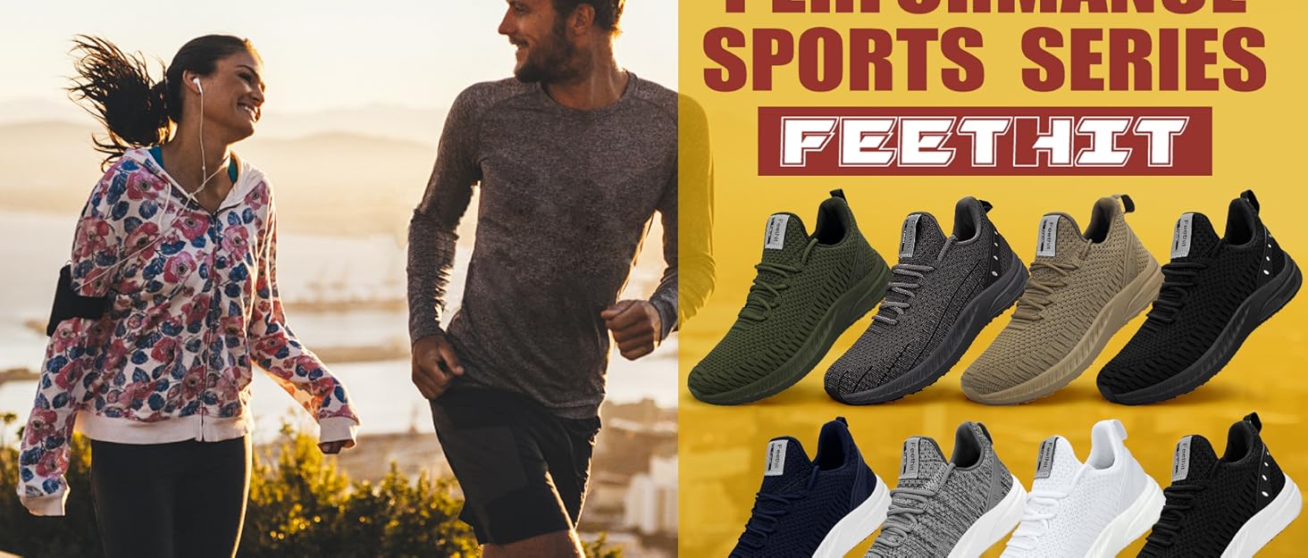 Кросівки Feethit для чоловіків: спортивні, для бігу, зручні, з гумовою підошвою, дихаючі (42 EU, Бордовий)