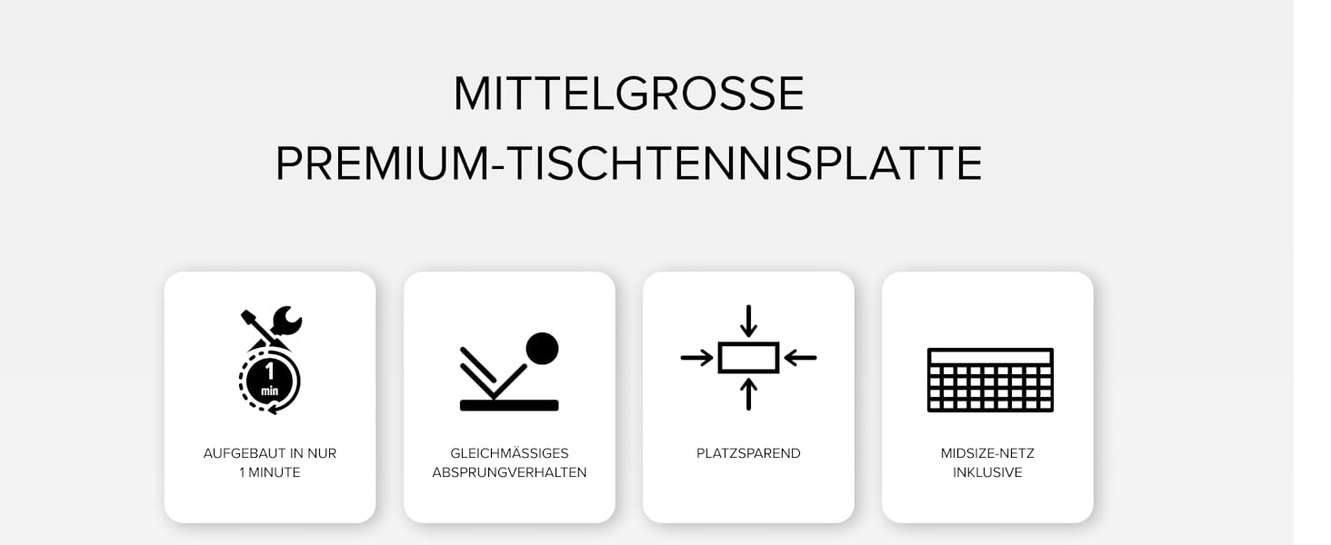 Стіл для пінг-понгу JOOLA Midsize, для відпочинку, з сіткою, сірий (темний)