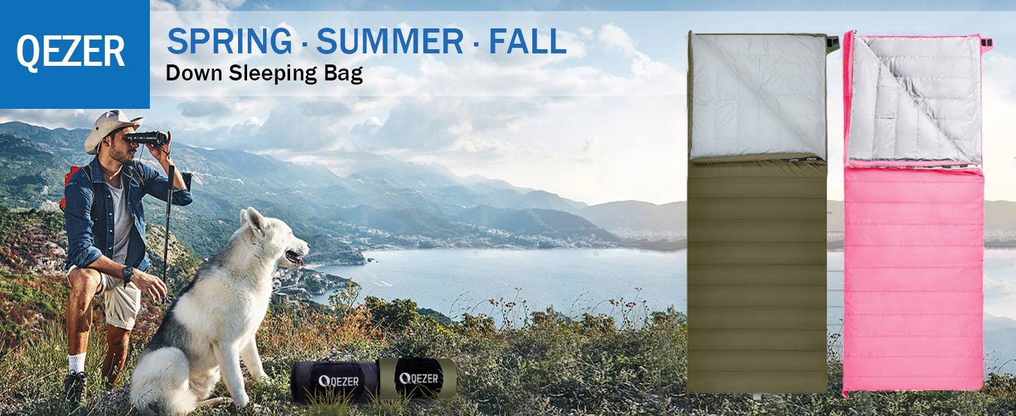 Сплячий мішок ультралегкий, компактний для кемпінгу та трекінгу, 3-4 сезони, Outdoor/Indoor (Зелений)