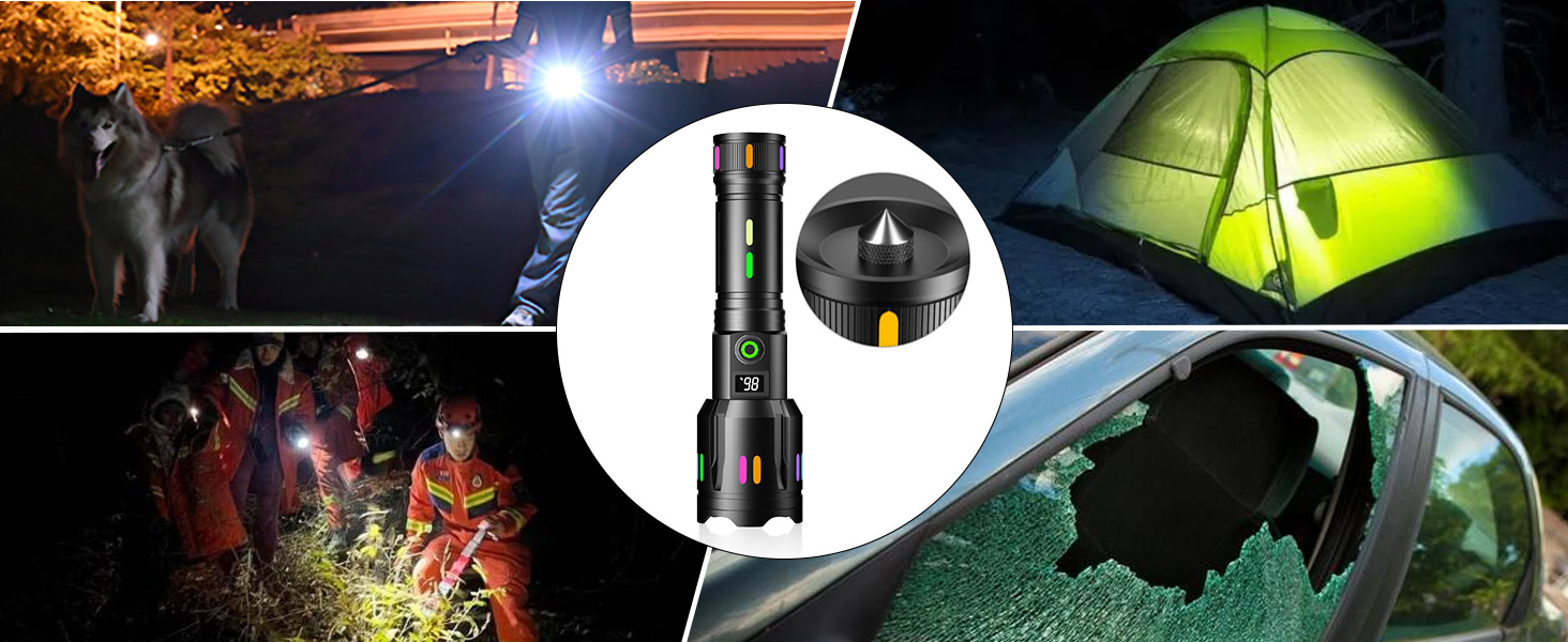 Ліхтар налобний LED 6000 люмен, перезаряджається Type-C, 8 режимів, водонепроникний, для кемпінгу, туризму, надзвичайних ситуацій